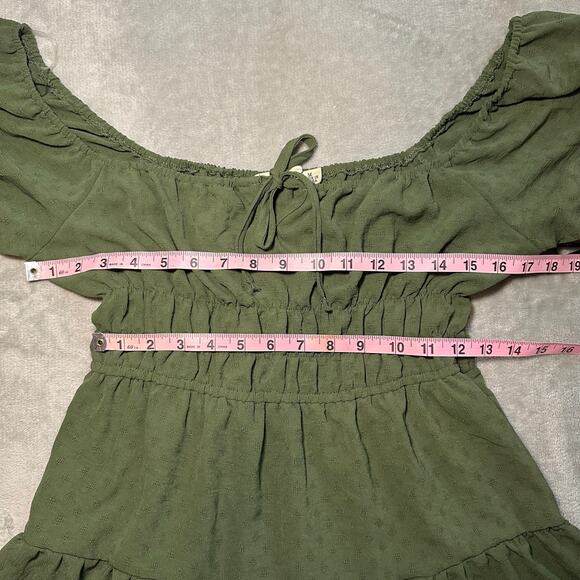 Liberty Love Dress Size M Green Milkmaid Festival Peasant Cottagecore Boho NEW - Picture 6 of 12